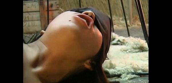  Sex ritual for a young girl blindfolded and fucked in a cage